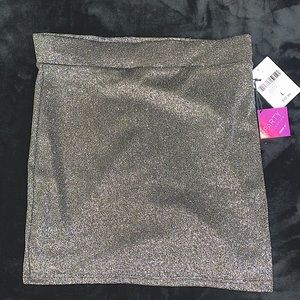 Glitter mini skirt